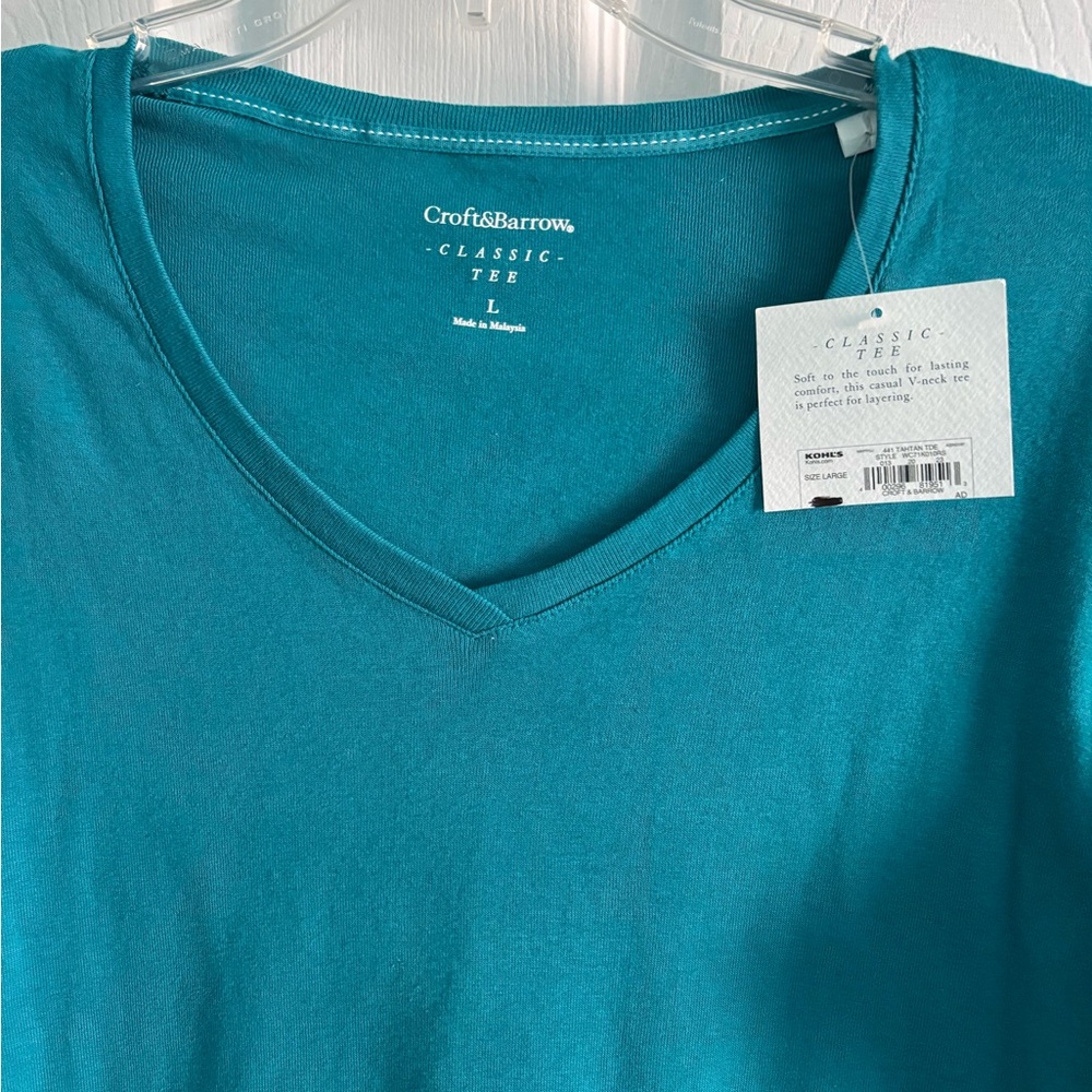 Croft & Barrel Short sleeve V-neck T-shirt - Picture 3 of 4